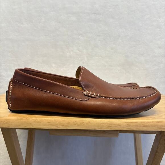 Cole Haan Venetian Brown Leather Slip On Driving Loafer Shoe Mens Size 9.5 - Picture 3 of 12